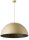 Lampe &agrave; suspendre ronde or noir &Oslash;90 cm styl&eacute;e E27
