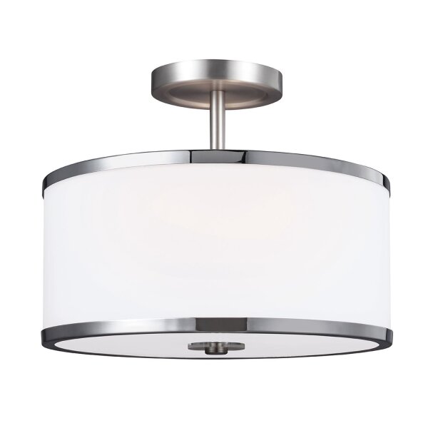 Deckenleuchte ILVY Chrom Weiß Ø32cm Design Lampe