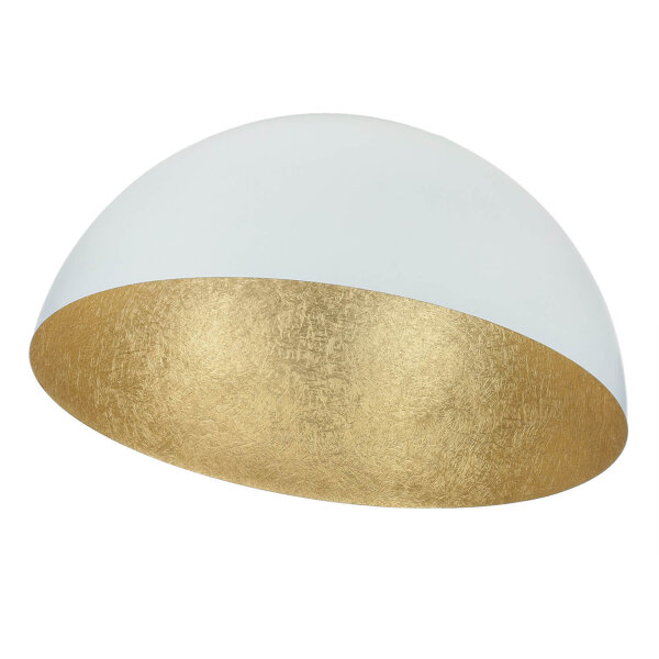 Metall Deckenleuchte Gold Weiß rund Ø70 cm E27 stylisch