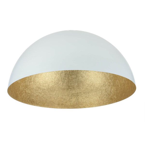 Metall Deckenleuchte Gold Weiß rund Ø70 cm E27 stylisch