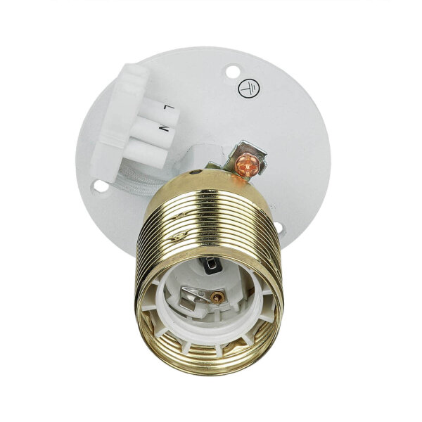Metall Deckenleuchte Gold Weiß rund Ø70 cm E27 stylisch