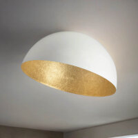Metall Deckenleuchte Gold Weiß rund Ø70 cm...