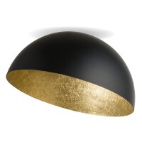 Runde Deckenleuchte Metall Schwarz Gold E27 &Oslash;70 cm...