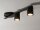 Plafonnier GU10 noir métal 46 cm long 2 flammes