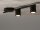 Plafonnier GU10 noir métal 46 cm long 2 flammes