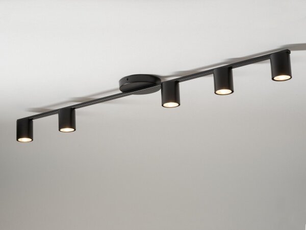 Schwarze Deckenlampe GU10 L:110 cm Mehrflammig Zeitlos