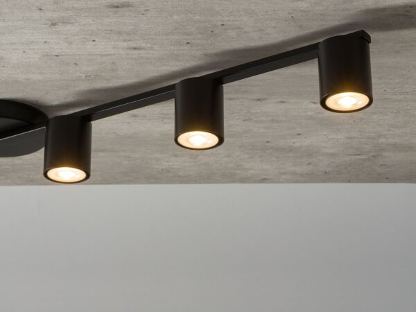 Schwarze Deckenlampe GU10 L:110 cm Mehrflammig Zeitlos
