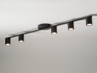Plafonnier noir GU10 L:110 cm Multi-flamme Intemporel