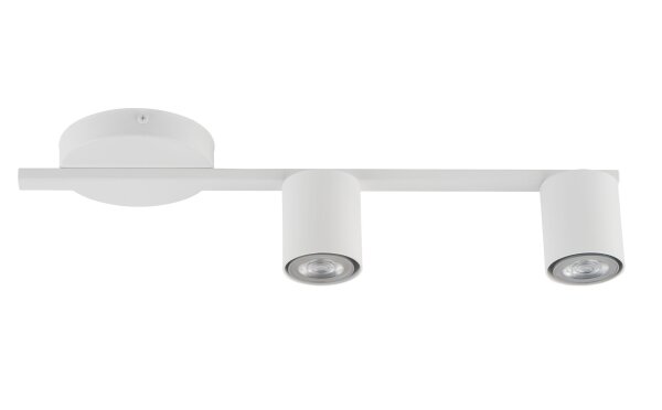 Plafonnier blanc métal GU10 L:46 cm Cylindre Intemporel