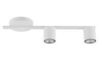 Plafonnier blanc métal GU10 L:46 cm Cylindre...