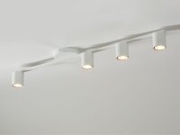 Plafonnier moderne GU10 blanc métal L:90 cm grand