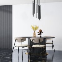 Lampe à suspendre ronde noire métal G9...