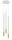 Suspension Blanc Or M&eacute;tal Laiton L:16 cm d&eacute;coratif