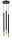 Pendelleuchte Messing Schwarz Gold G9 16 cm 3-flammig