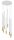 Lampe &agrave; suspendre moderne or blanc laiton G9 &Oslash;30 cm ronde