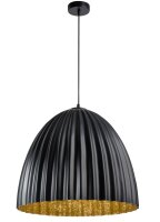 M&eacute;tal Suspension Noir Or E27 ronde &Oslash;70 cm Loft