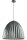 Suspension en m&eacute;tal argent&eacute; stri&eacute; rond &Oslash;70 cm E27