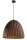 Grand luminaire suspendu Loft brun cannel&eacute; rond &Oslash;70 cm
