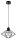 Lampe à suspendre ronde noire métal E27 Ø28 cm stylée