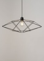 Suspension fil noir E27 0,8m L:73 cm grand