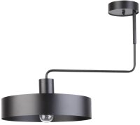 Schwarze Deckenleuchte Metall Retro E27 L:64 cm groß