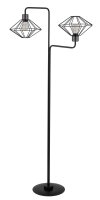 Stehlampe Schwarz Metall Draht H:160 cm E27 dekorativ