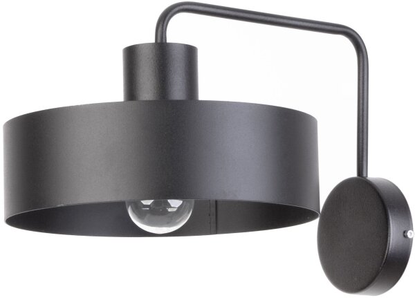 Applique noire métal E27 H:23 cm Design rétro