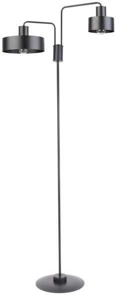 Große Stehleuchte Schwarz Metall Ambiente Lesen 169 cm