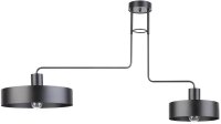 Metall Deckenlampe Schwarz 2-flammig L:115 cm E27 groß