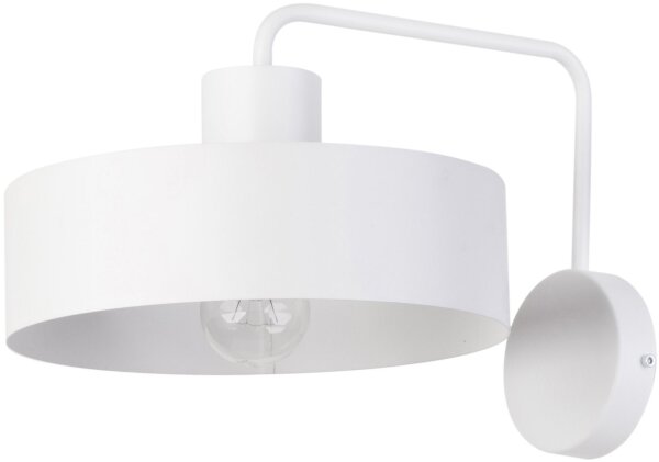 Retro Wandlampe Weiß Metall auffällig E27 dekorativ