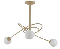 Deckenleuchte 3-flammig Gold Metall Glas G9 gemütlich
