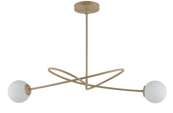 Plafonnier doré Moderne Métal Verre G9 à faible éblouissement