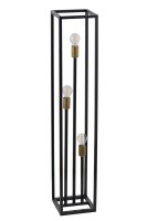 Metall Stehlampe Schwarz Gold 121 cm niedrig dekorativ