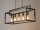 Lampe à suspendre multi-flamme or noir métal E27