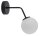 Wandlampe Glas Wei&szlig; Schwarz Metall T:26 cm blendarm