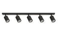 Spot de plafond noir métal GU10 L:80 cm...