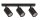 Schwarzer Deckenspot Metall GU10 38 cm klein flexibel