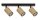 Spot de plafond dor&eacute; noir m&eacute;tal flexible L:38 cm