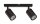 Deckenspot 2-flammig Schwarz schwenkbar L:25 cm GU10