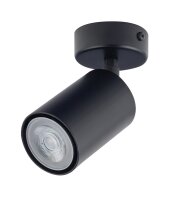 Petit spot de plafond Métal noir L:6 cm flexible