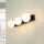 Applique 3 flammes G9 Noir Blanc Verre Abat-jour sphérique