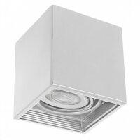 Spot de plafond rectangulaire GU10 Blanc Métal...