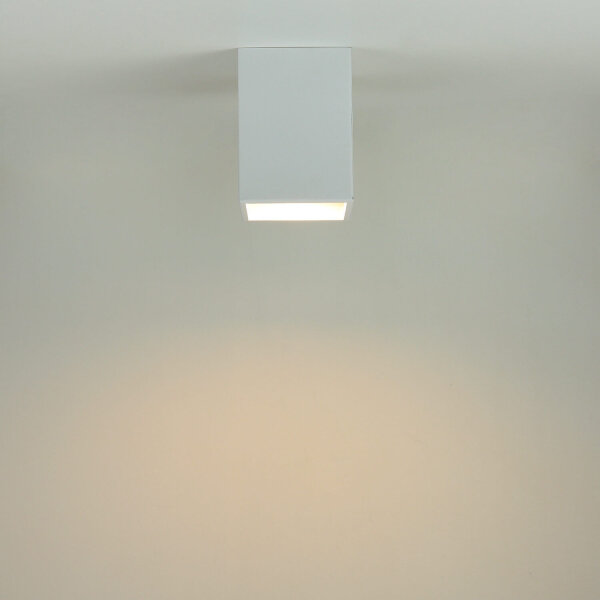 Spot Lampe Aufputz Weiß GU10 Metall 12,5 cm hoch