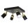 Spot de plafond carr&eacute; 4-flamme GU10 noir or EVIE