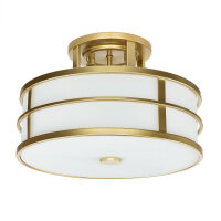 Lampe de plafond laiton crème 3x E27 Ø 34...