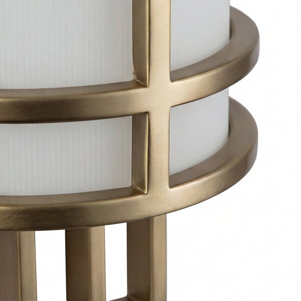 Applique verre métal H : 39 cm Crème laiton SHOJI