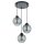 Suspension noir graphite E27 tissu anti-éblouissement