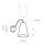 Verstellbare Wandlampe Schwarz Gold Metall E27