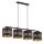 Hängelampe Schwarz Gold E27 4-flammig 96cm lang