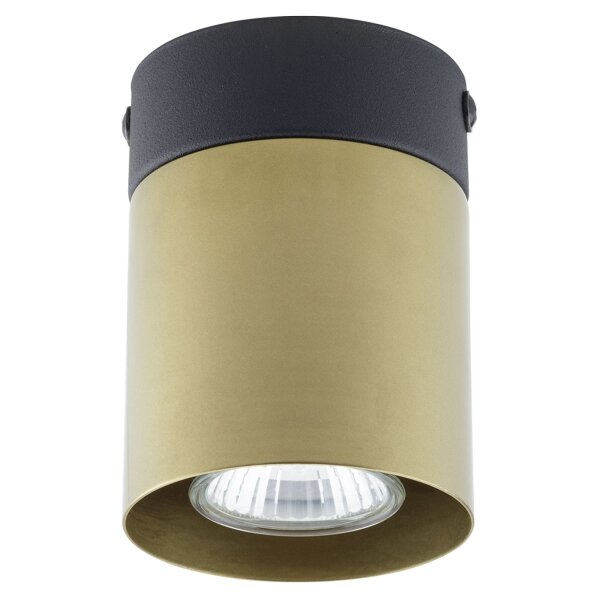 Aufbaustrahler Metall Schwarz Gold Ø8 cm elegant